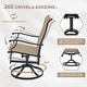 preview thumbnail 23 of 30, Erommy Outdoor Patio Dining Set with Swivel Rocker Chairs, Metal Table with Umbrella Hole, Patio furniture for Backyard