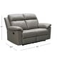 Thumbnail 18, Abbyson Braylen 2 Piece Top Grain Leather Manual Reclining Sofa and Loveseat Set. Changes active main hero.