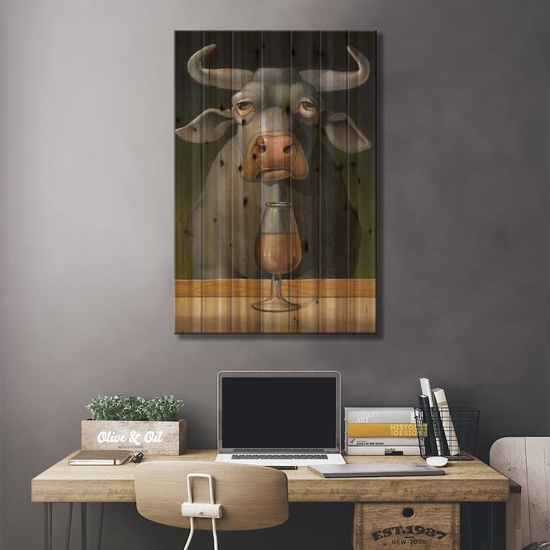 Mr Amontillado Print On Wood by Frank Warmerdam - Multi-Color
