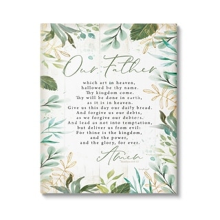 Stupell Our Father Religious Prayer Canvas Wall Art by Jennifer Pugh ...
