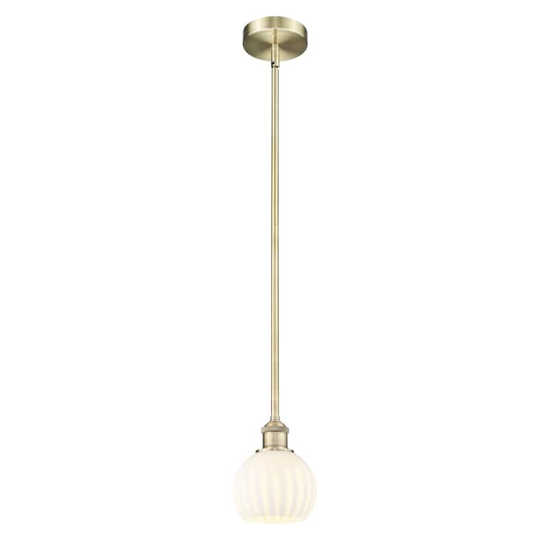 Innovations Lighting 616-1S 8 6 White Venetian Pendant White Venetian