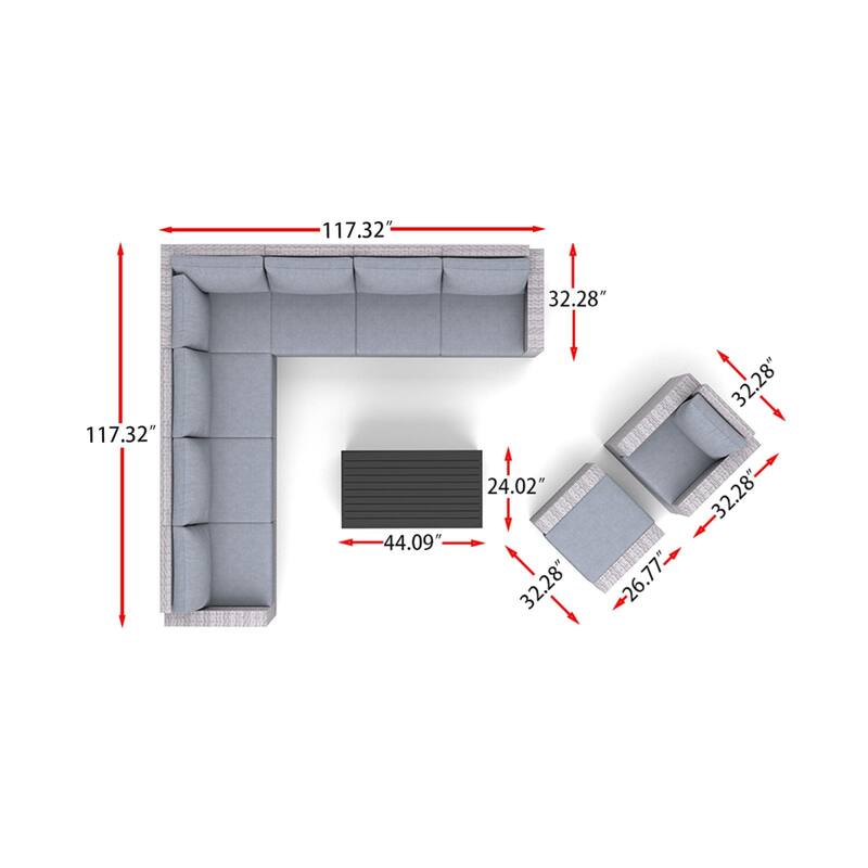 Avalon Bay 10-piece Deep Seating Sectional