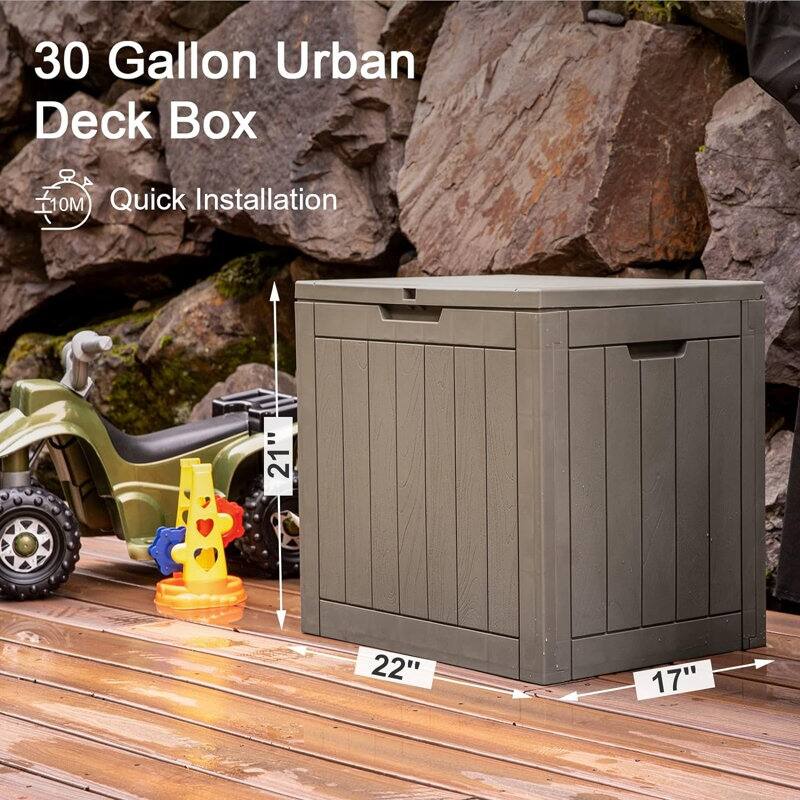 Outdoor Patio Storage Resin Lockable Deck Box
