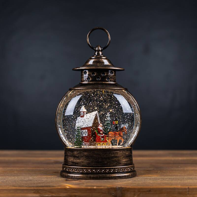 11.5" Santa's Sleigh LED Lighted Christmas Snow Globe