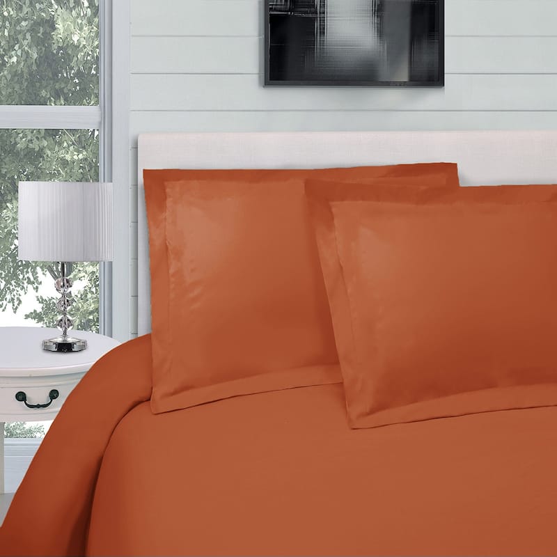 HomeRoots Pumpkin King Cotton Blend 300 Thread Count Washable Duvet Cover Set
