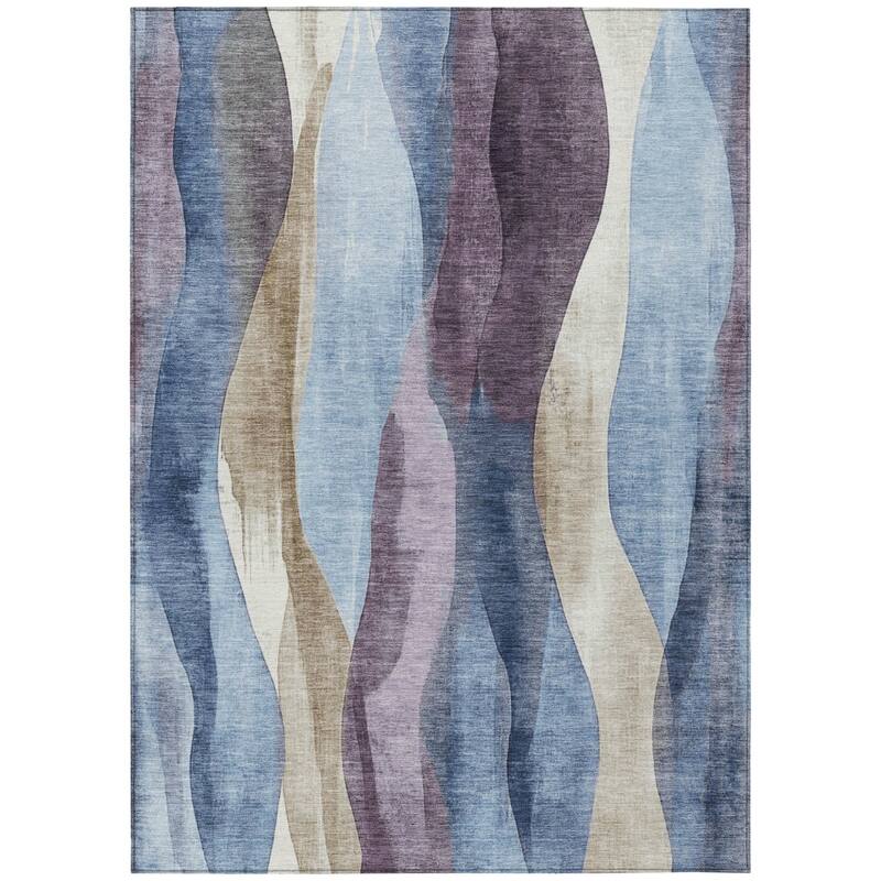 HomeRoots Abstract Transitional Rectangle Outdoor Rug