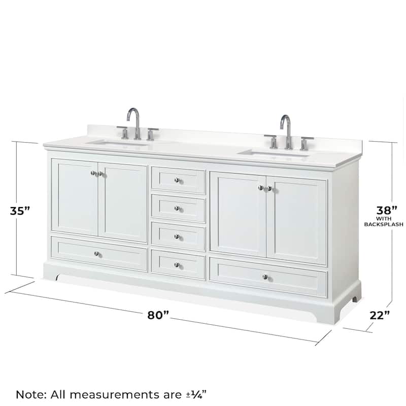 Wyndham Collection WCS202080D-QTZ-US3MXX Deborah 80" Free Standing
