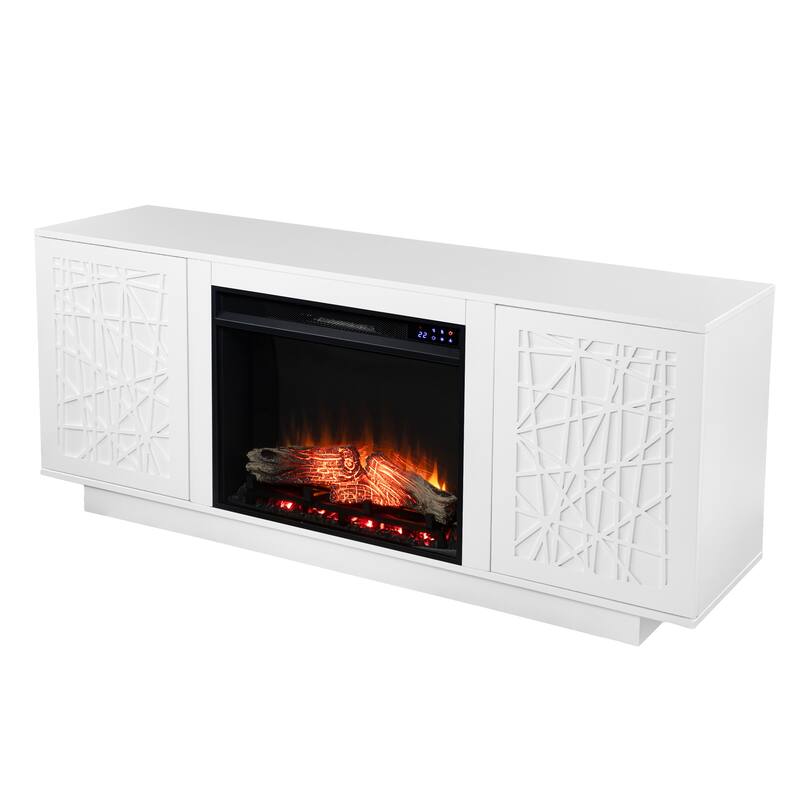 SEI Furniture Delauro Electric Media Fireplace w/ Storage