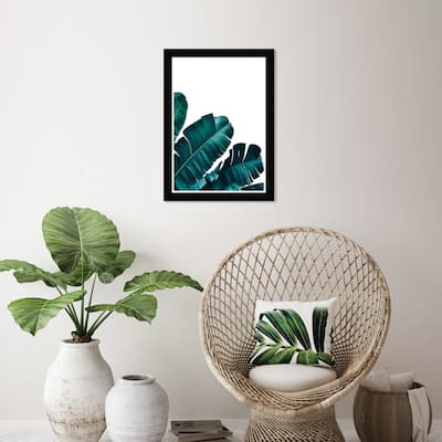 Wynwood Studio Prints Floral and Botanical Leaves II White and Tropical Wall Art Canvas Print