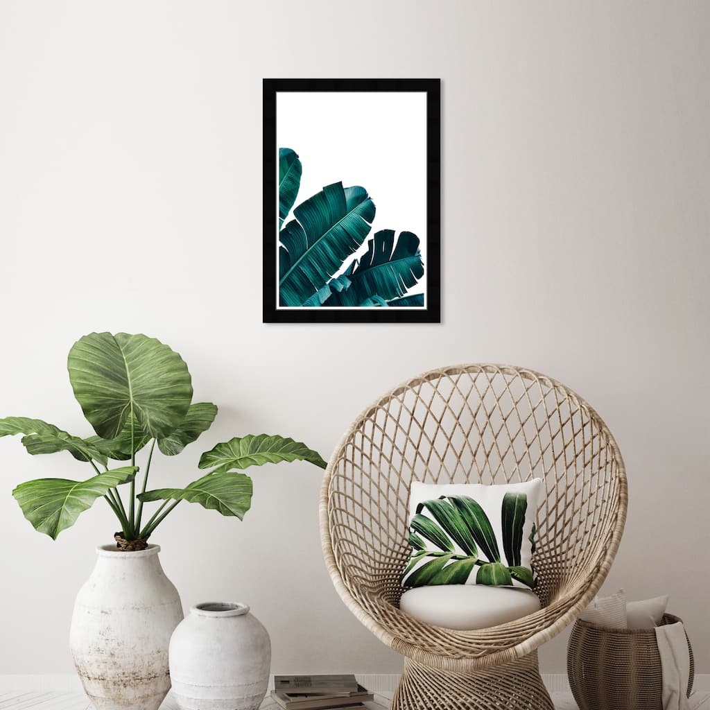 Wynwood Studio Prints Floral and Botanical Leaves II White and Tropical Wall Art Canvas Print