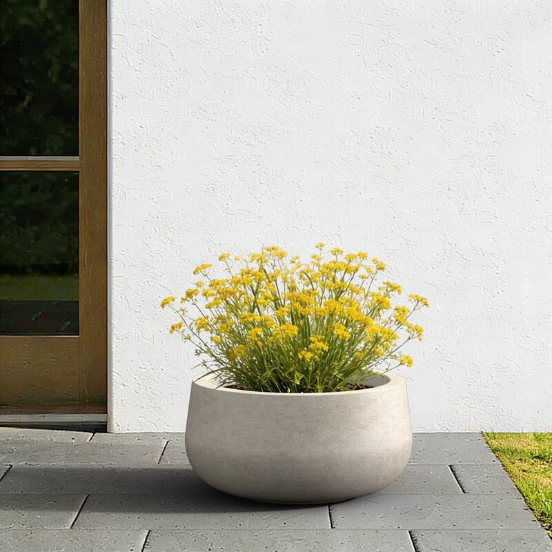 Concrete Round Planter / Pot Indoor & Outdoro Planter Bowl