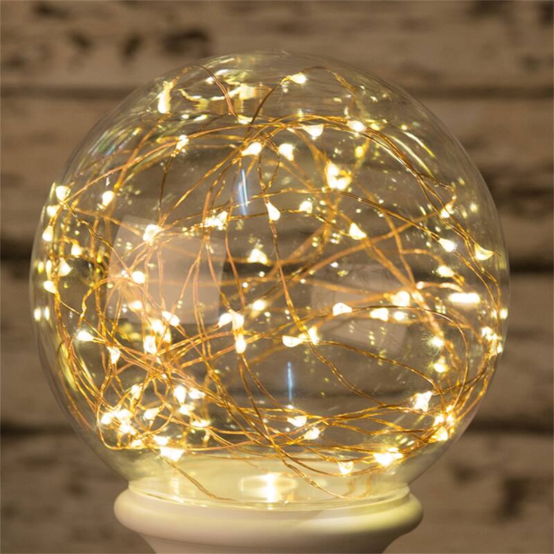 Black&White Fire Tree Honeysuckle Acrylic LED Ball Xmas Ornament