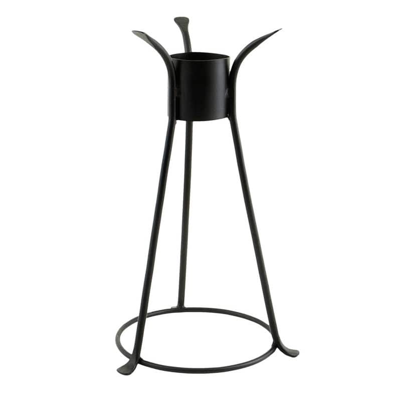 Achla Designs Trestle II Gazing Globe Ball Stand, Black Powder Coat Finish - 13.5 Inch Tall