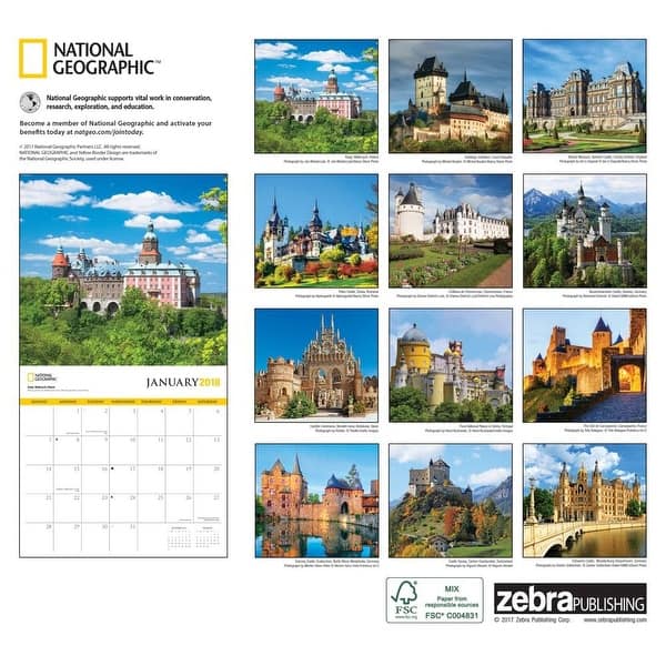 Shop Castles Ng Wall Calendar Castles By Zebra Publishing Free