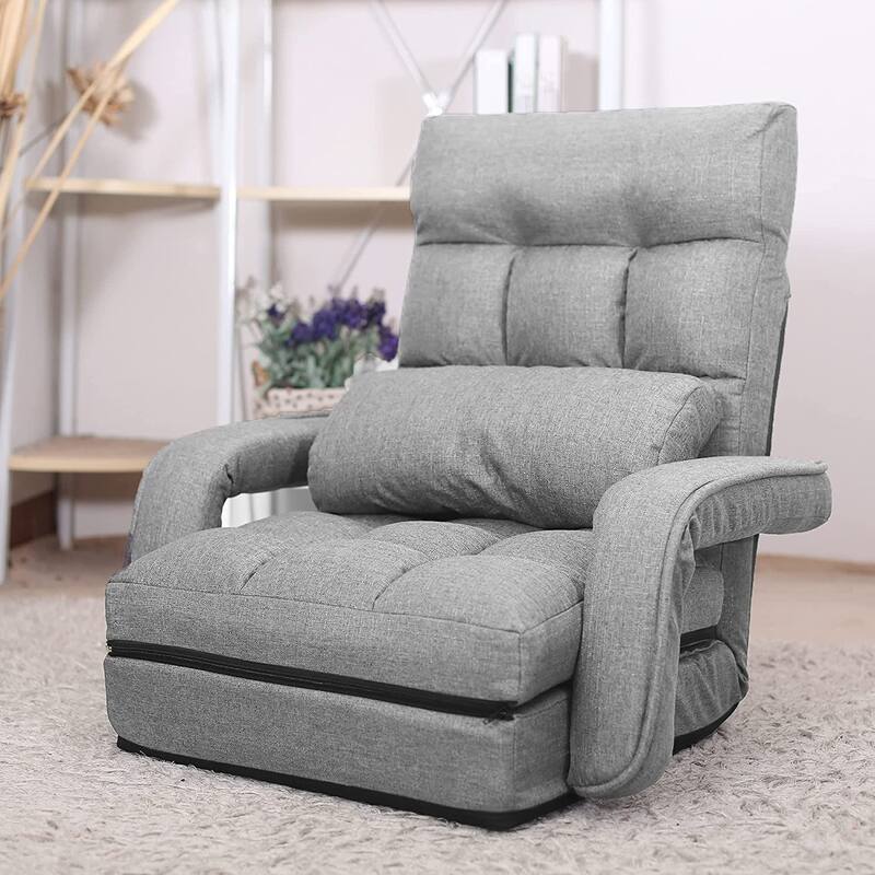 Adjustable 6-Position Floor Chair Folding Lazy Gaming Sofa,Indoor Chaise Lounge Sofa
