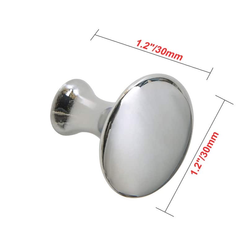 Utopia Alley Charlton Cabinet Ring Pull Knob - Decorative Cabinet Chrome Drop Pull Knobs - Metal Drawer Pull Knobs 1 1/5" - 5 pack - Polished Chrome
