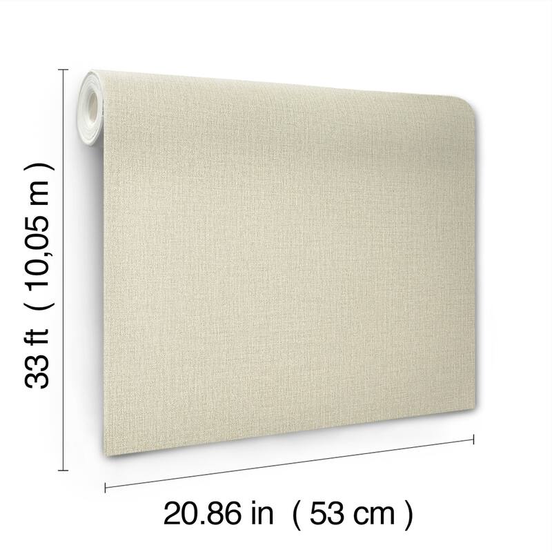 Chesapeake Sonia Light Green Faux Linen Wallpaper