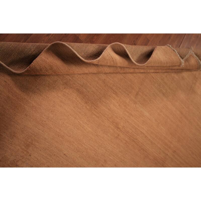 Modern Gabbeh Oriental Area Rug Handmade Solid Wool Carpet - 6'7" x 9'10"