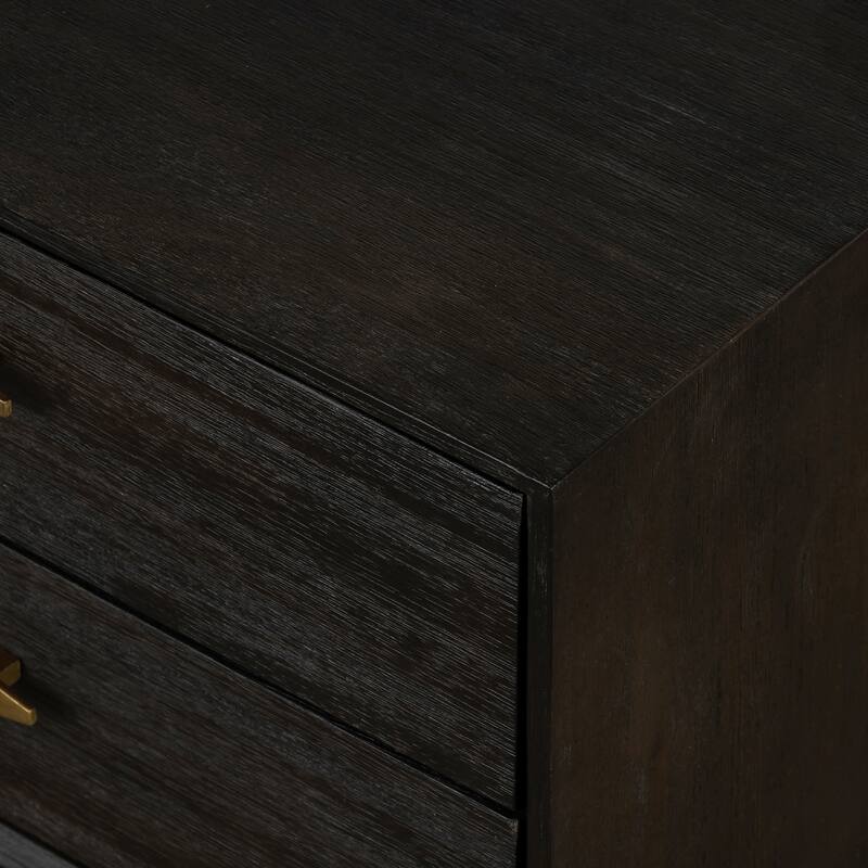 Carson Carrington Junsternas Acacia Mid-century 2-drawer Night Stand