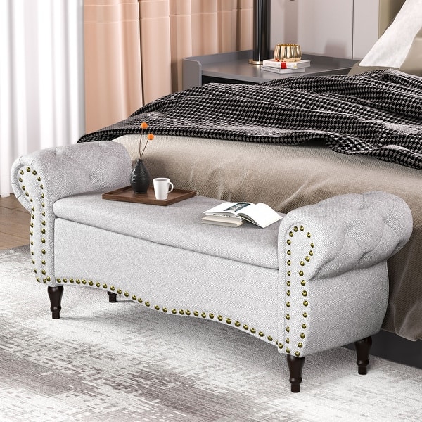 Tufted Storage Ottoman Bench