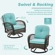 preview thumbnail 45 of 46, EROMMY Outdoor 3 Pieces Swivel Rocker Patio Chair Sets with Glass Table, All-Weather Wicker & Thickened Cushions for Backyard