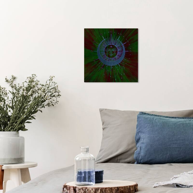 Wynwood Studio Prints Astronomy and Space Solar Luna Pastel Pink and Lavender Modern & Contemporary Wall Art Canvas Print - 12 x 12