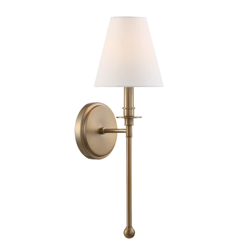 1 Light Brass Wall Mount - 6W x 14.5H x 7D