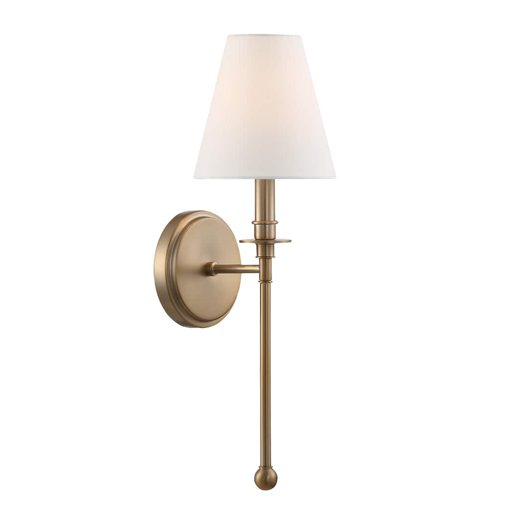 1 Light Brass Wall Mount - 6W x 14.5H x 7D
