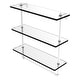 preview thumbnail 29 of 32, Allied Brass 16 Inch Triple Tiered Glass Shelf with Integrated Towel Bar 16 - Matte White
