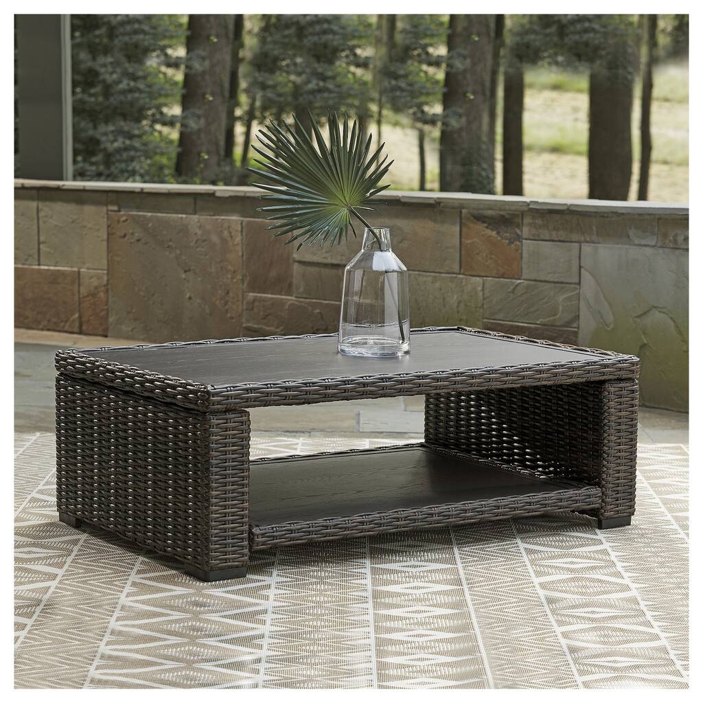 Signature Design by Ashley Grasson Lane Brown Rectangular Cocktail Table