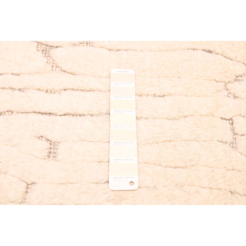 ECARPETGALLERY Hand-knotted Looma Cream Wool Rug - 8'0 x 10'1