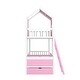 preview thumbnail 9 of 16, Twin over Twin Bunk Bed with Twin Size Trundle,Farmhouse Bed with Drawer and Storage Box,Housebed