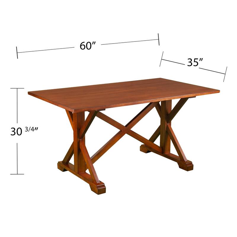 SEI Furniture Oriaga Farmhouse Trestle Dining Table