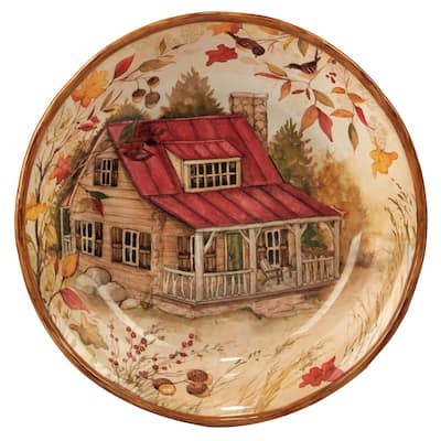Certified International Pine Forest 120 oz. Serving Bowl