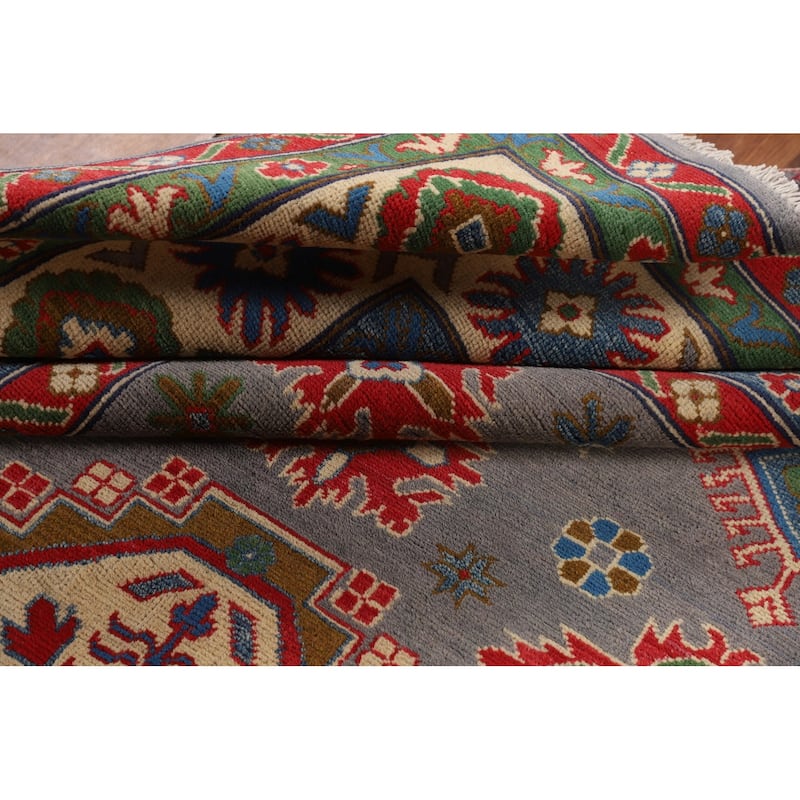 Kazak Oriental Area Rug Hand-Knotted Home Decor Wool Carpet - 6'1" x 8'10"