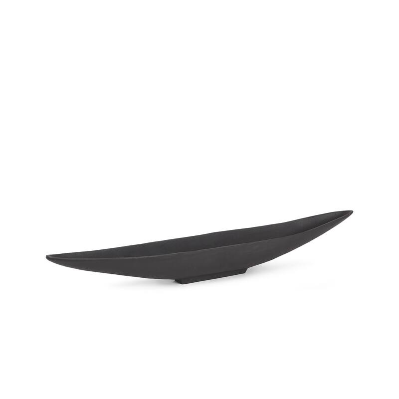 HomeRoots 32" Black Metal Oval Centerpiece Bowl - 31.50 in. x 4.00 in. x 5.00 in.