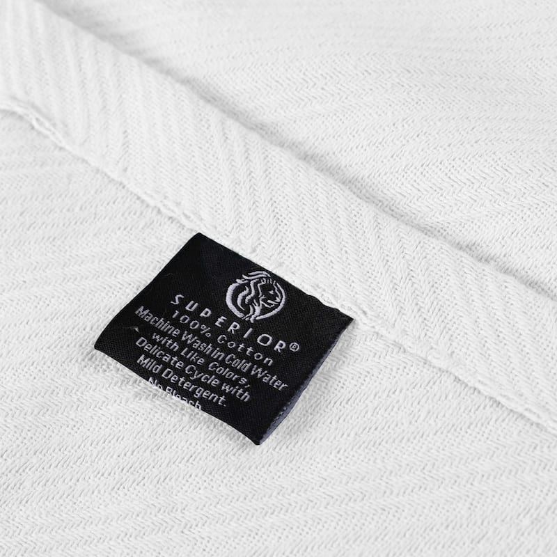 Superior Milan Cotton Textured Striped Lightweight Woven Blanket