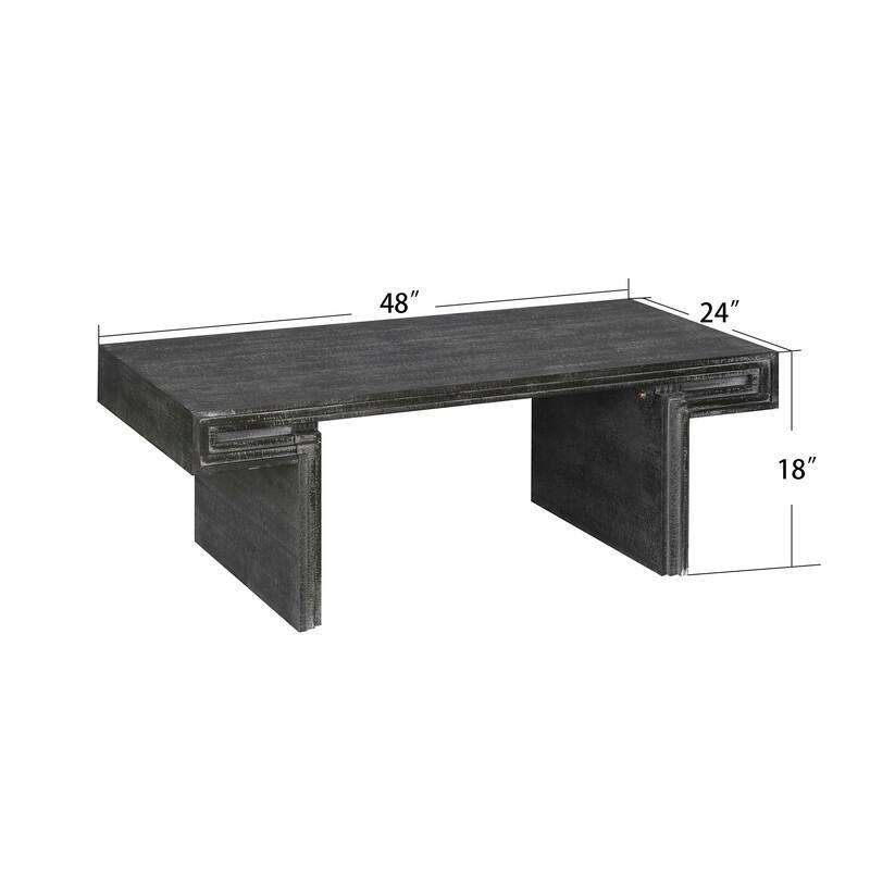 Coffee Table, Rustic Wood Center Table, Rectangle Cocktail Tea Table