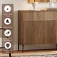 preview thumbnail 20 of 21, 126" Modern Reeded 8-Door Sideboard With Drawers, 4-In-1 Wooden Credenza