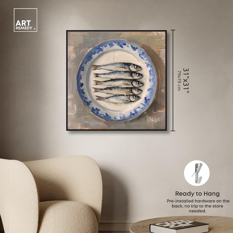 Sardines Still Life Canvas by Art Remedy
