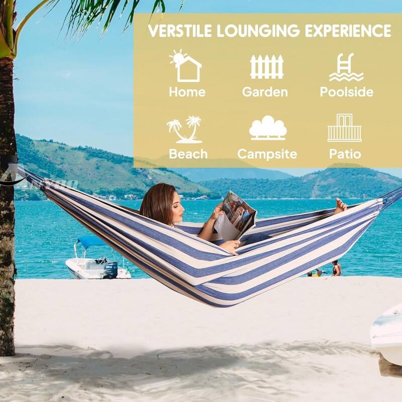 Portable Camping Hammocks for Hanging Sturdy Garden - 106"L x 59"W