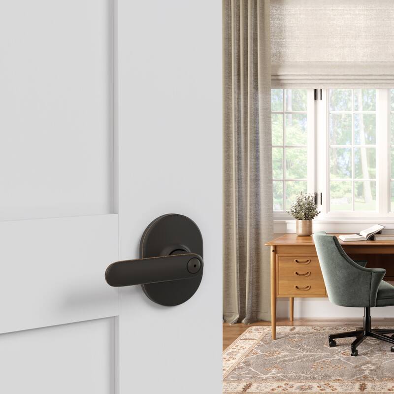 Schlage F40-DAV-RMN Davlin Privacy Door Lever Set with Decorative