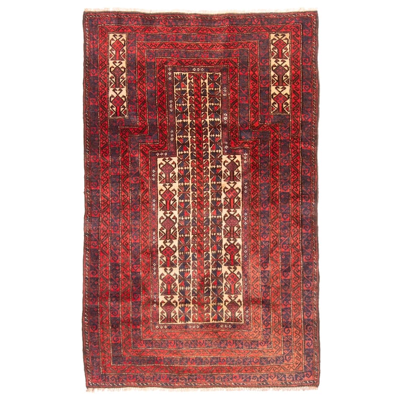 ECARPETGALLERY Hand-knotted Teimani Beige Wool Rug - 2'10 x 4'7