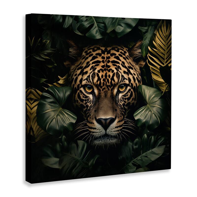 Stupell Leopard in Exotic Palms Canvas Wall Art Design By Heidi Kuntz