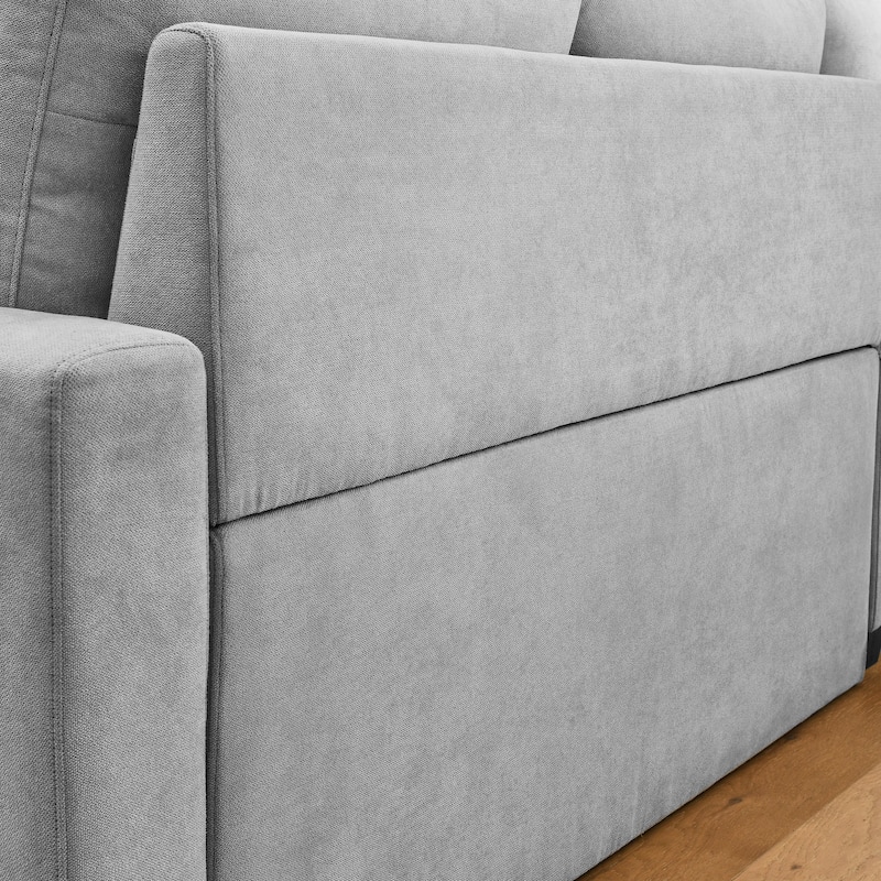 Classic and Cozy L-shape Pull-out Sleeper Sectional Sofa