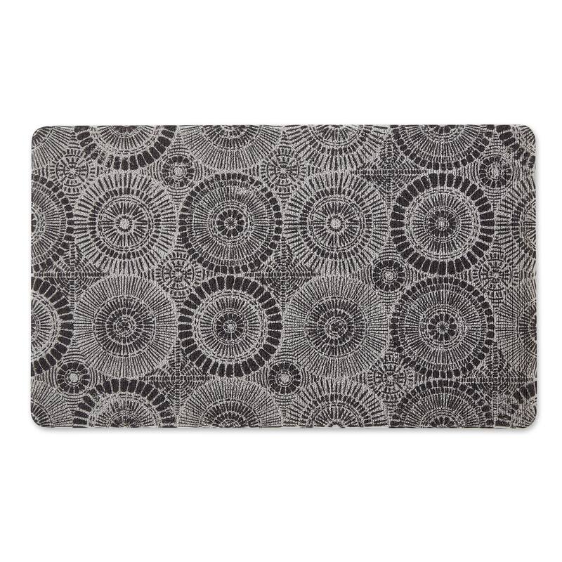 DII Tufted Mat - 17.75x29.5" - Black Kaleidoscope