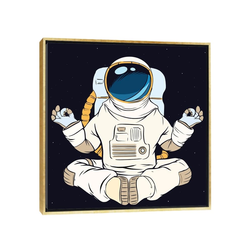 iCanvas "Astronaut and meditation" by Art Mirano Framed Canvas Print