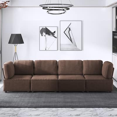 Mixoy Convertible Modular Sleeper Couch with Ottoman