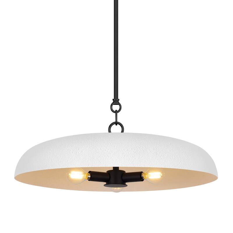 LamQee 20" Pendant Light Metal Dome Ceiling Hanging Chandelier - 19.7 inch