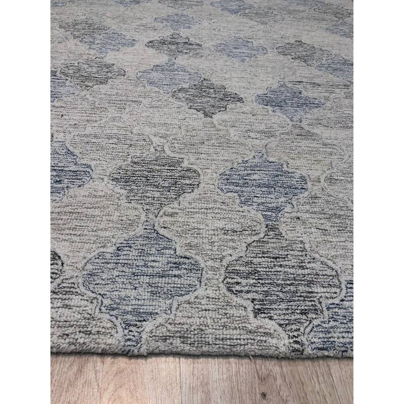 Multicolored Transitional Geometric Modern Tufted Area Rug - Elegant and Timeless Design